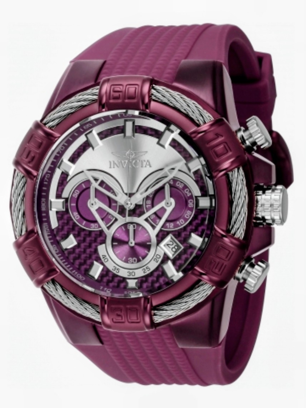 Invicta Bolt Mens Watch Light Purple Chronograph Watch 52mm